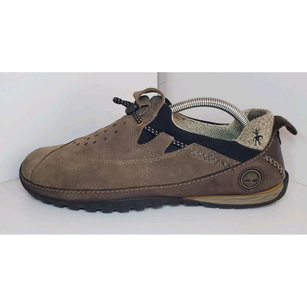 Timberland x Smart Wool Brown Power Lounger Slip On Suede Shoes Womens Sz 9.5